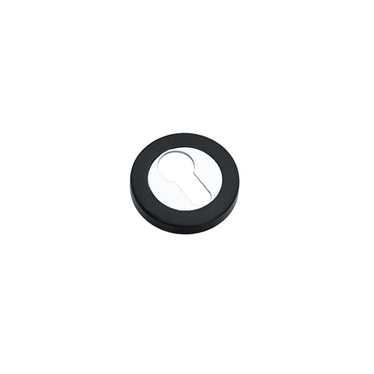 Euro Profile Escutcheon Black/Chrome