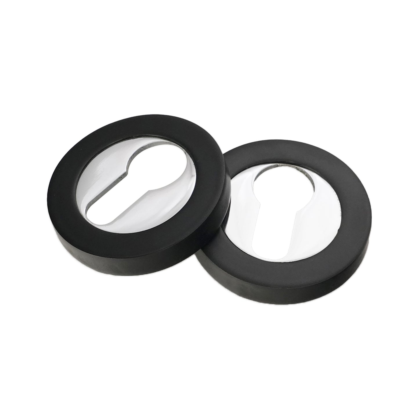Euro Profile Escutcheon Black/Chrome