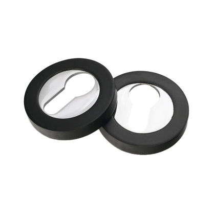 Euro Profile Escutcheon Black/Chrome