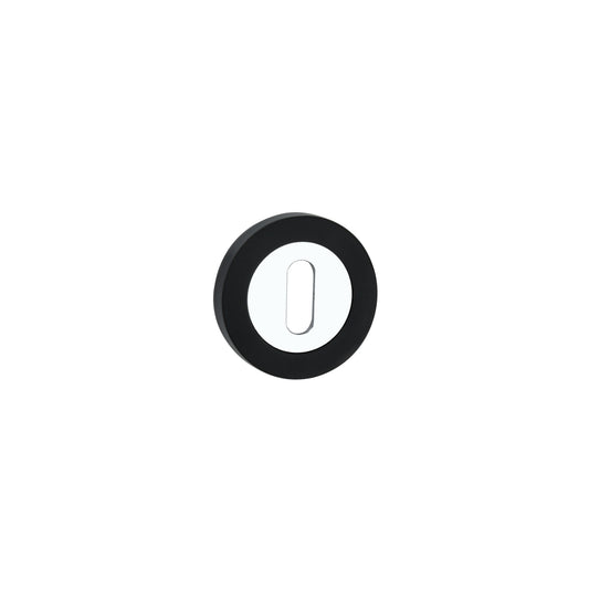 Oval Standard Escutcheon Black/Chrome