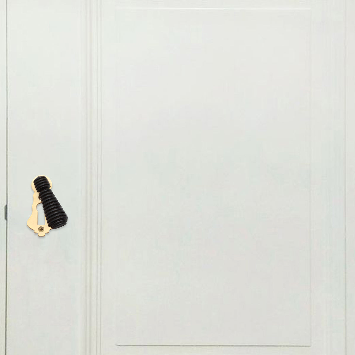 Ebonised Beehive Escutcheon Polished Brass