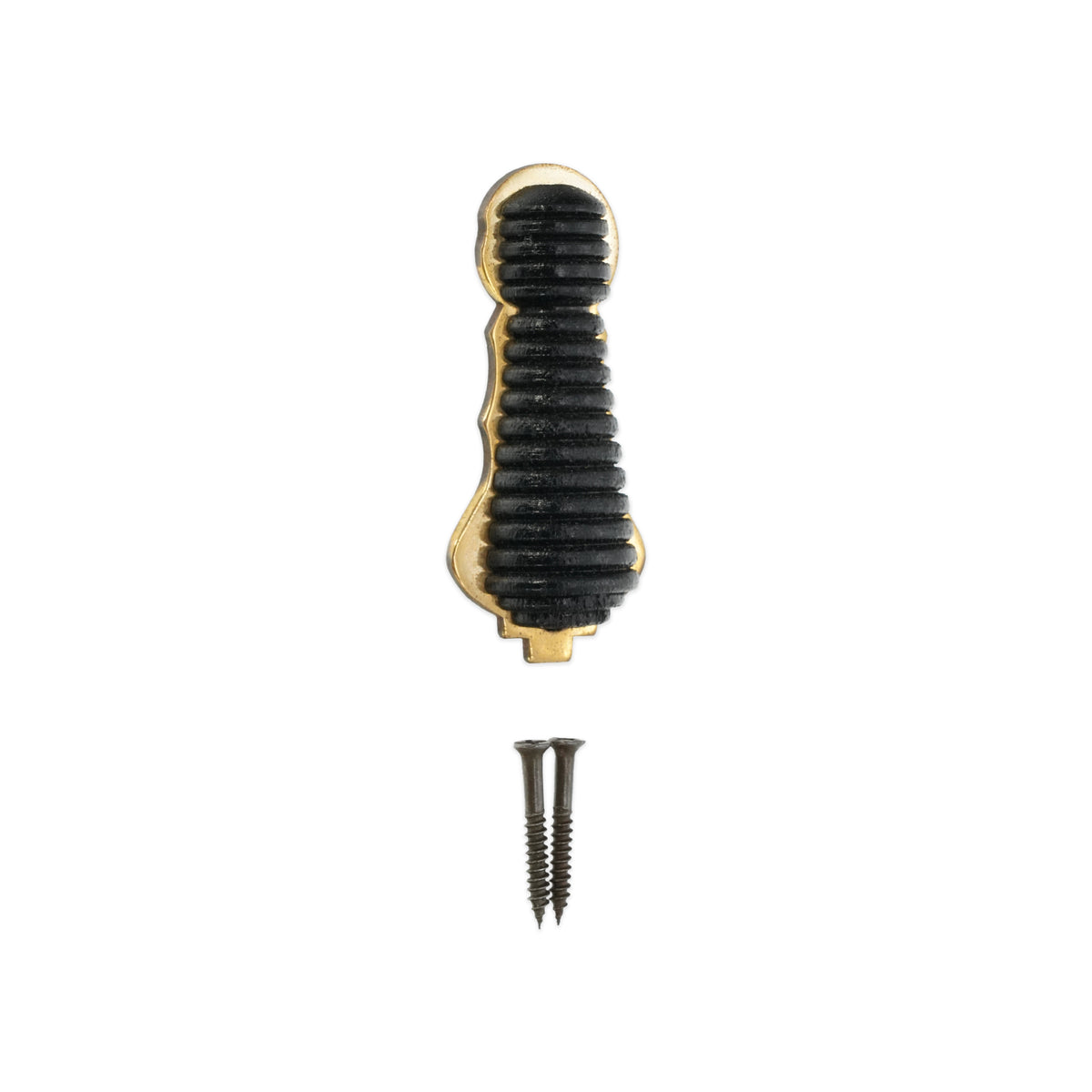 Ebonised Beehive Escutcheon Polished Brass
