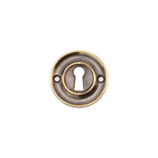 Slimline Standard Escutcheon Aged Brass