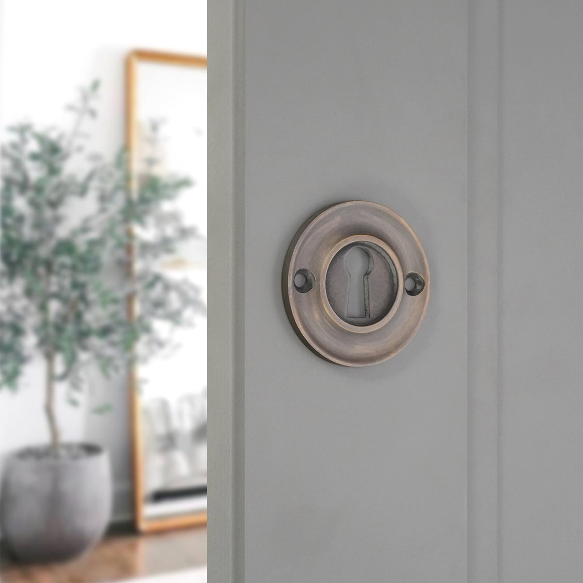 Slimline Standard Escutcheon Matt Antique