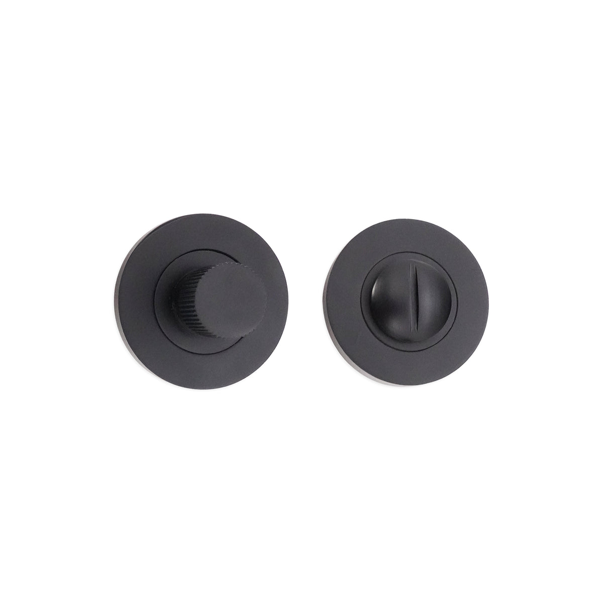Linear Knurlmond Thumb Turn & Release Matt Black