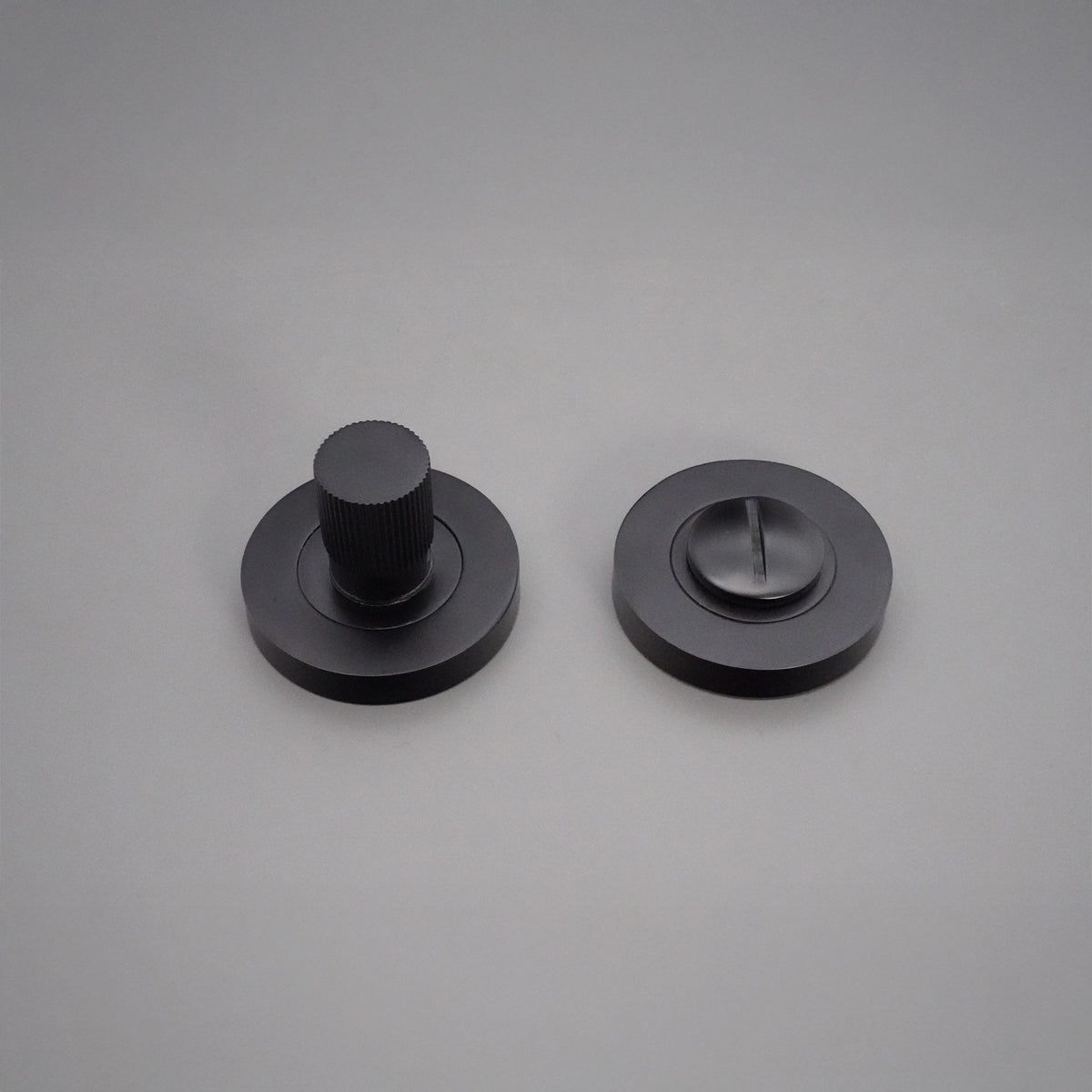 Linear Knurlmond Thumb Turn & Release Matt Black