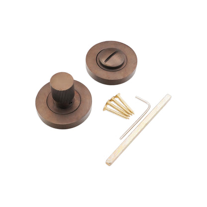 Linear Knurlmond Thumb Turn & Release Matt Antique