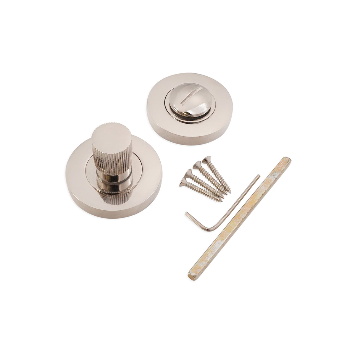 Linear Knurlmond Thumb Turn & Release Polished Nickel