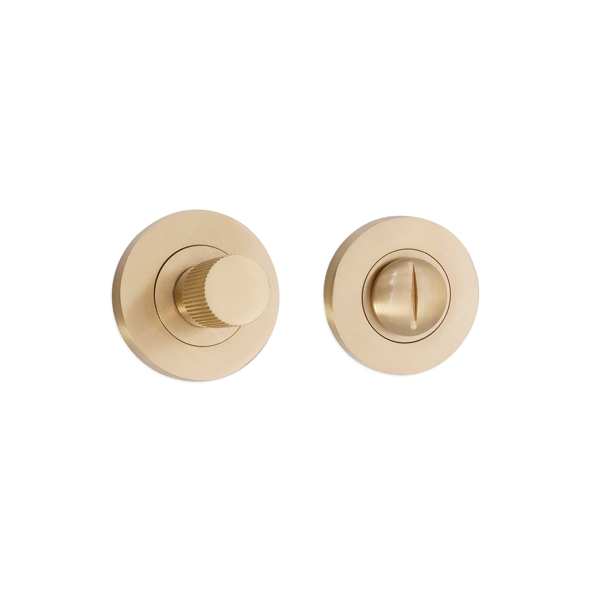 Linear Knurlmond Thumb Turn & Release Satin Brass