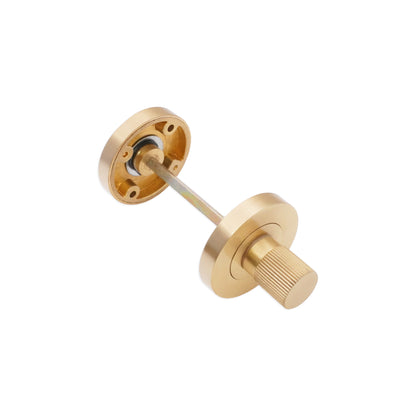 Linear Knurlmond Thumb Turn & Release Satin Brass