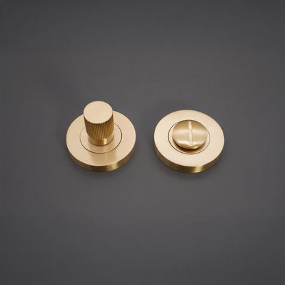 Linear Knurlmond Thumb Turn & Release Satin Brass