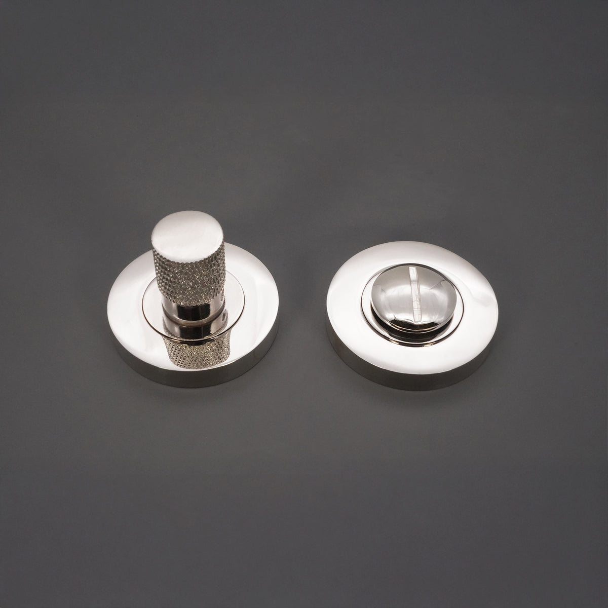 Jewel Knurlmond Thumb Turn & Release Polished Nickel