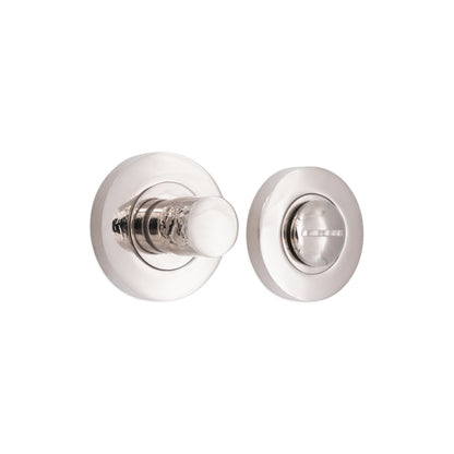 Hammered Knurlmond Thumb Turn & Release Polished Nickel