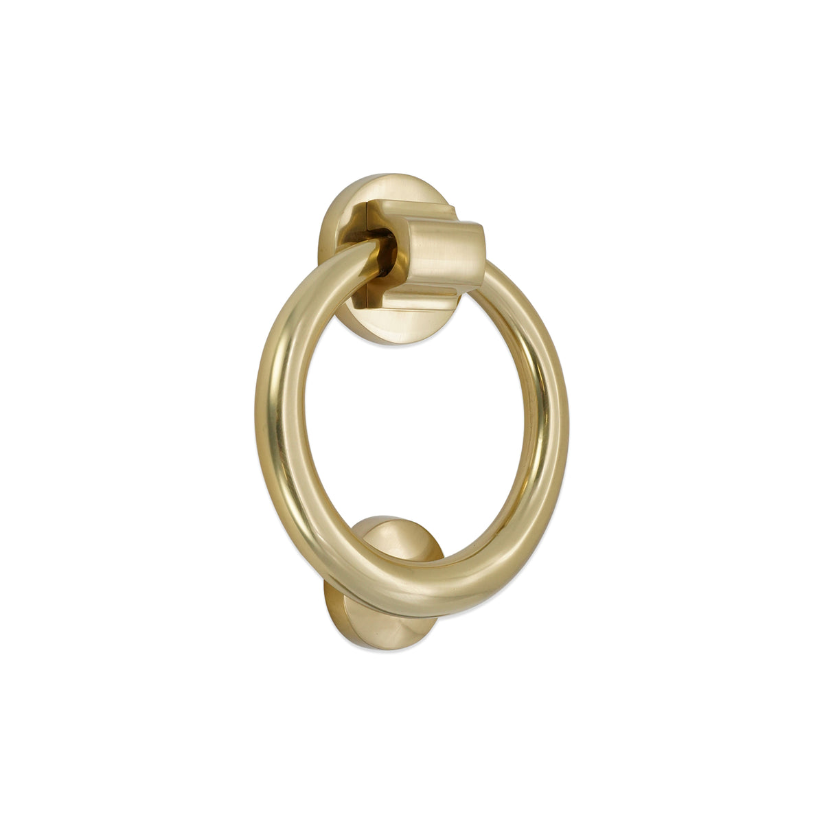 Ring Door Knocker 110mm Polished Brass