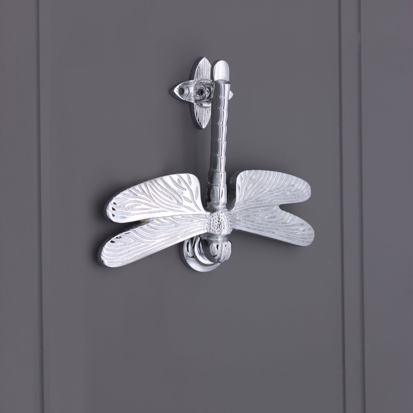Dragonfly Door Knocker Polished Chrome