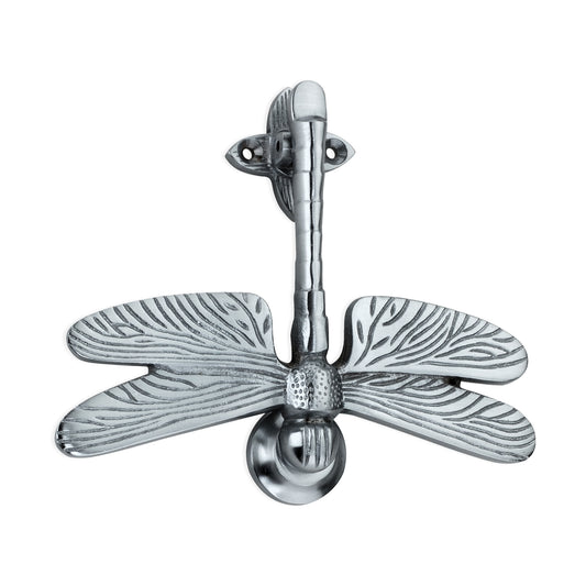 Dragonfly Door Knocker Satin Chrome
