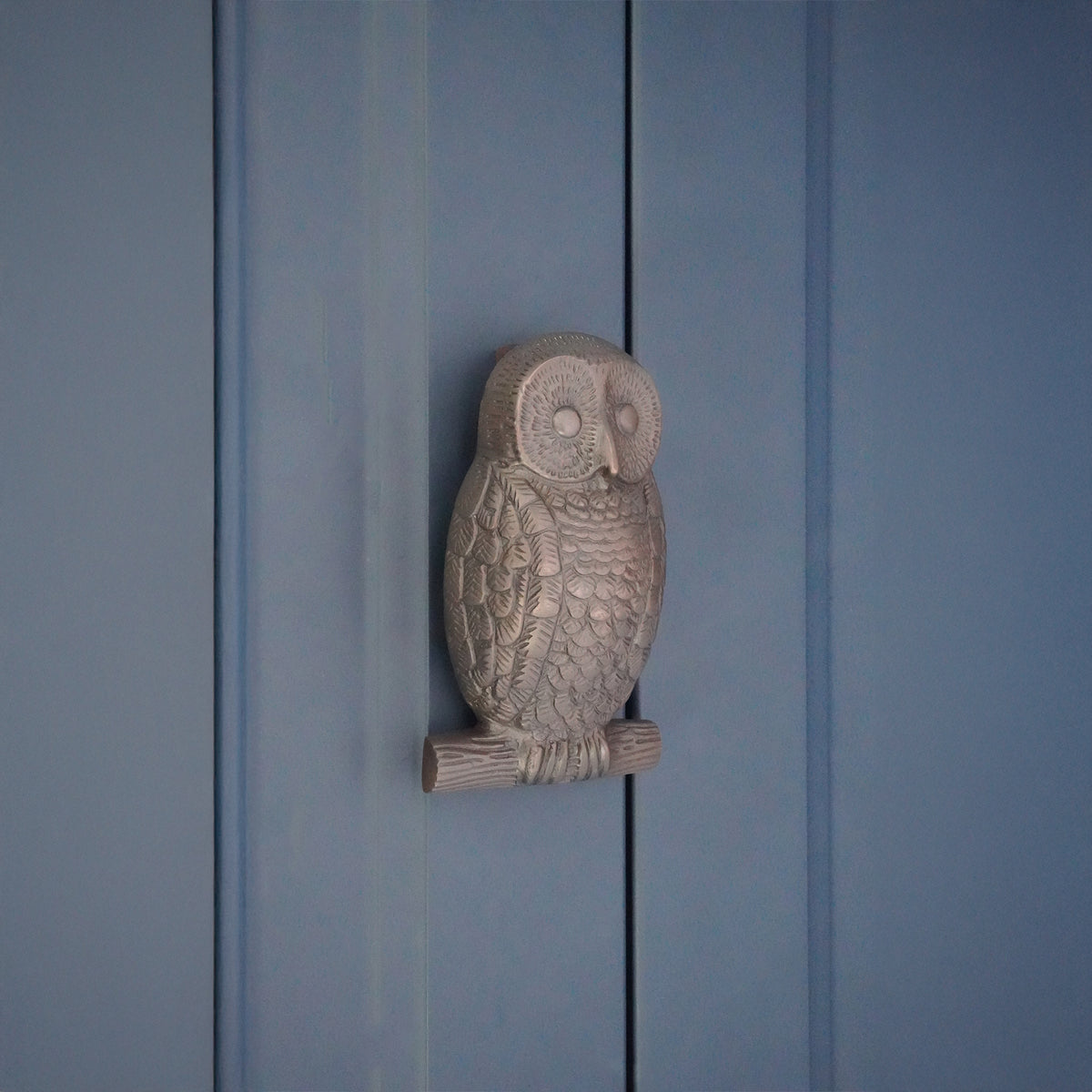 Owl Door Knocker Aged Bronze