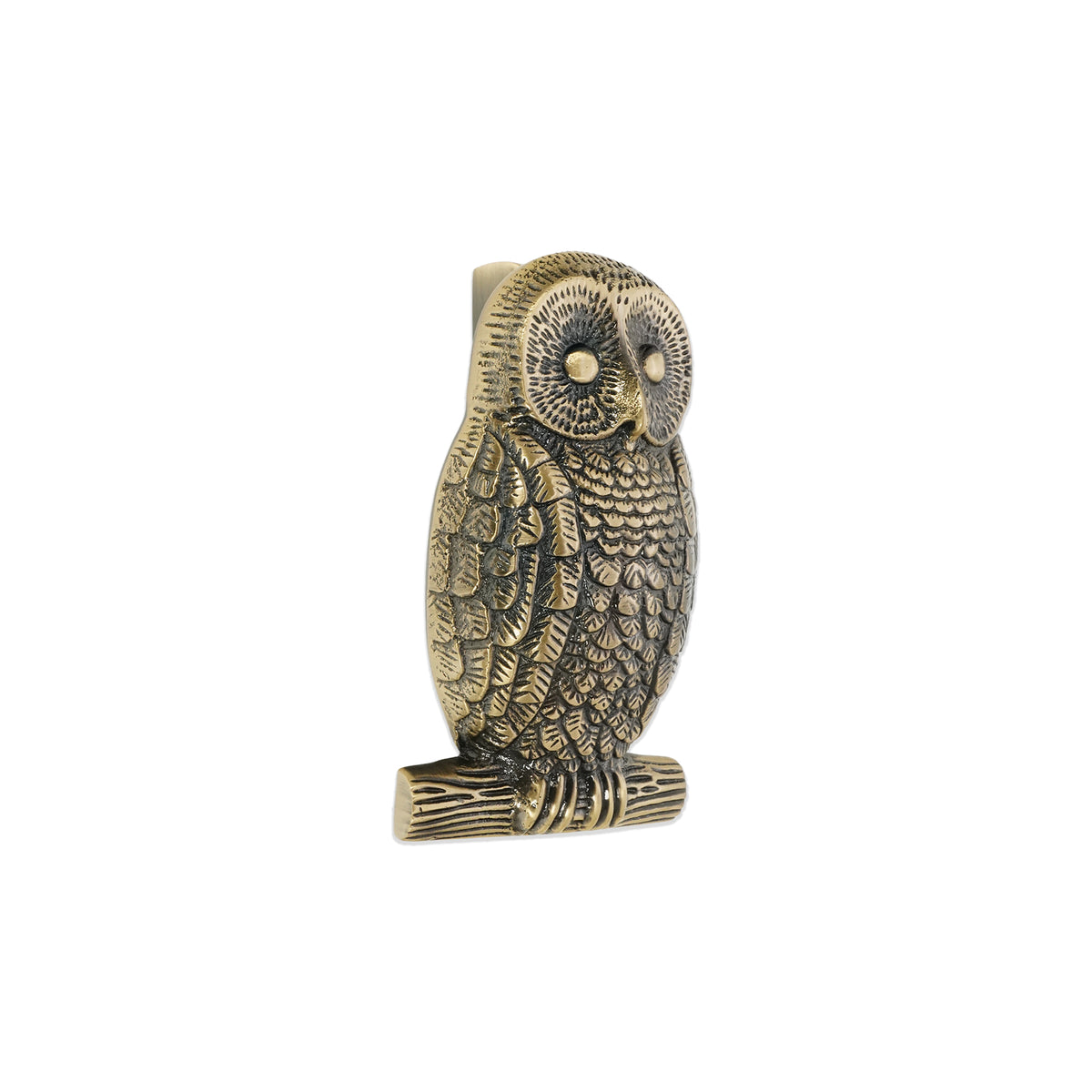 Owl Door Knocker Antique Brass