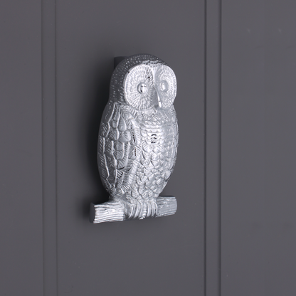 Owl Door Knocker Polished Chrome
