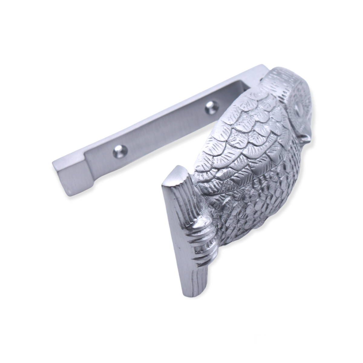 Owl Door Knocker Satin Chrome