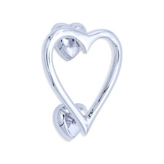 Heart Door Knocker Polished Chrome
