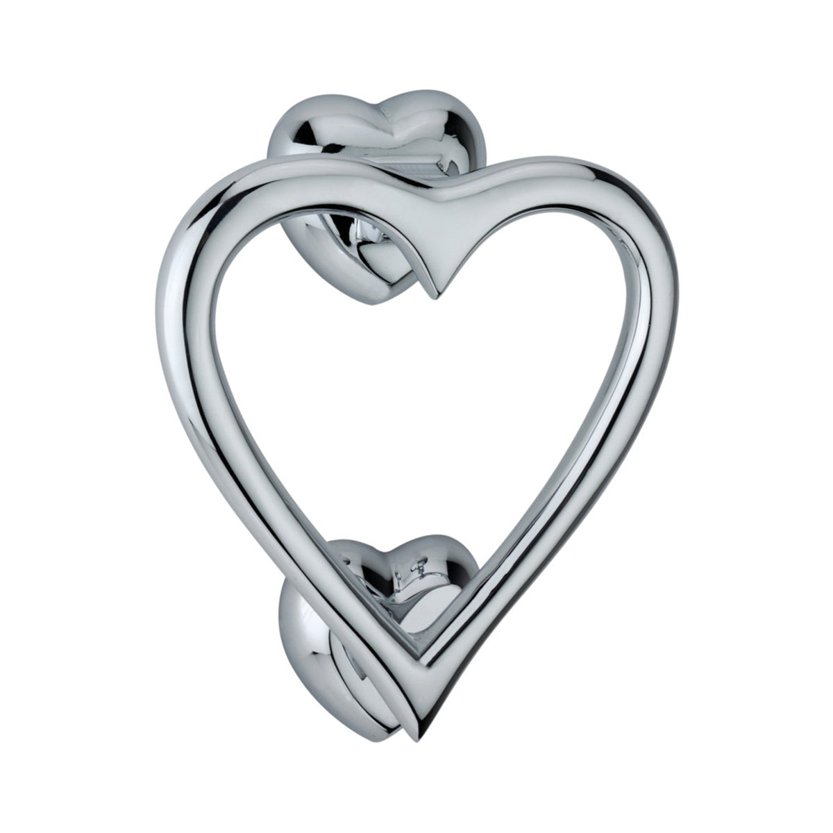 Heart Door Knocker Polished Chrome