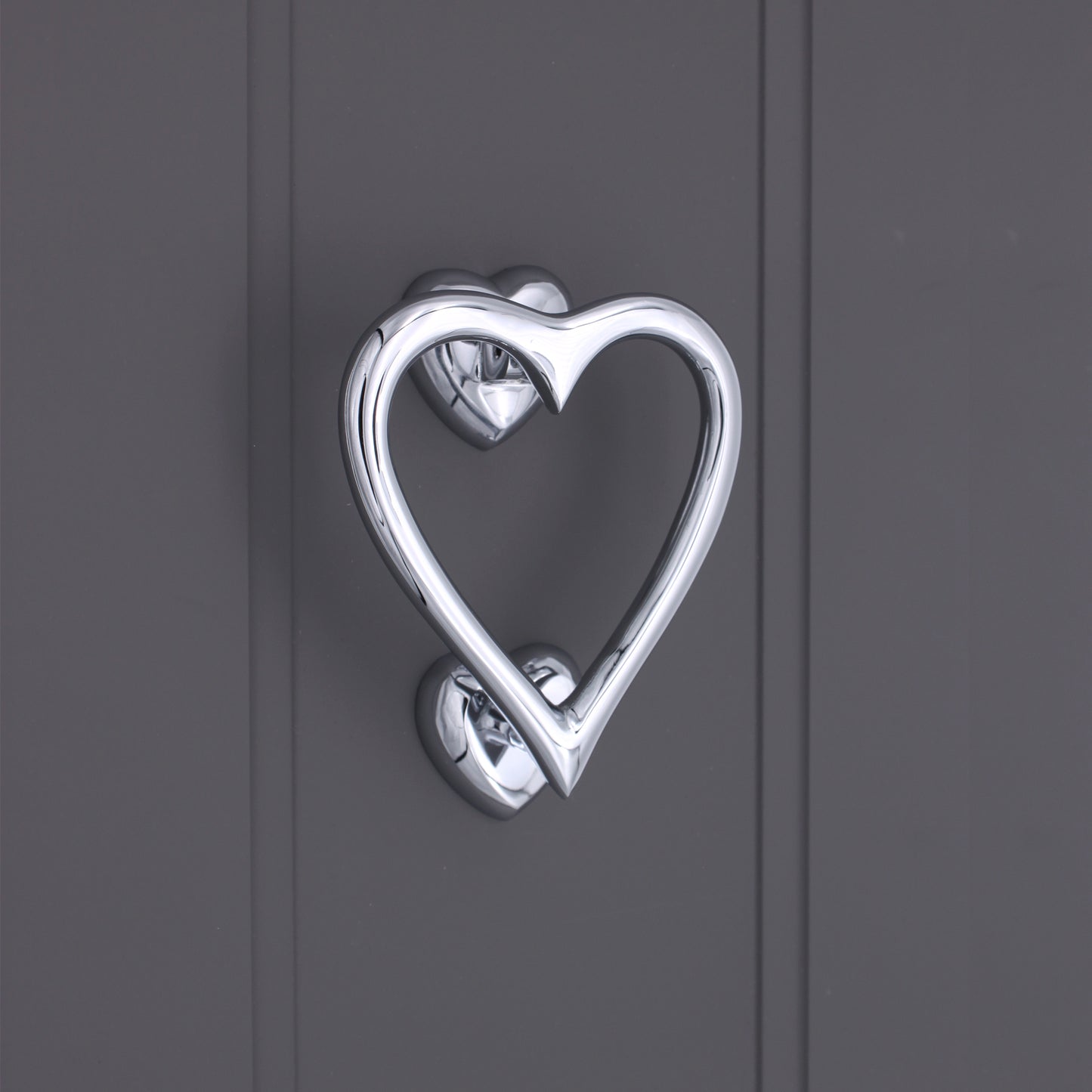 Heart Door Knocker Polished Chrome