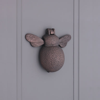Bumble Bee Door Knocker Aged Bronze