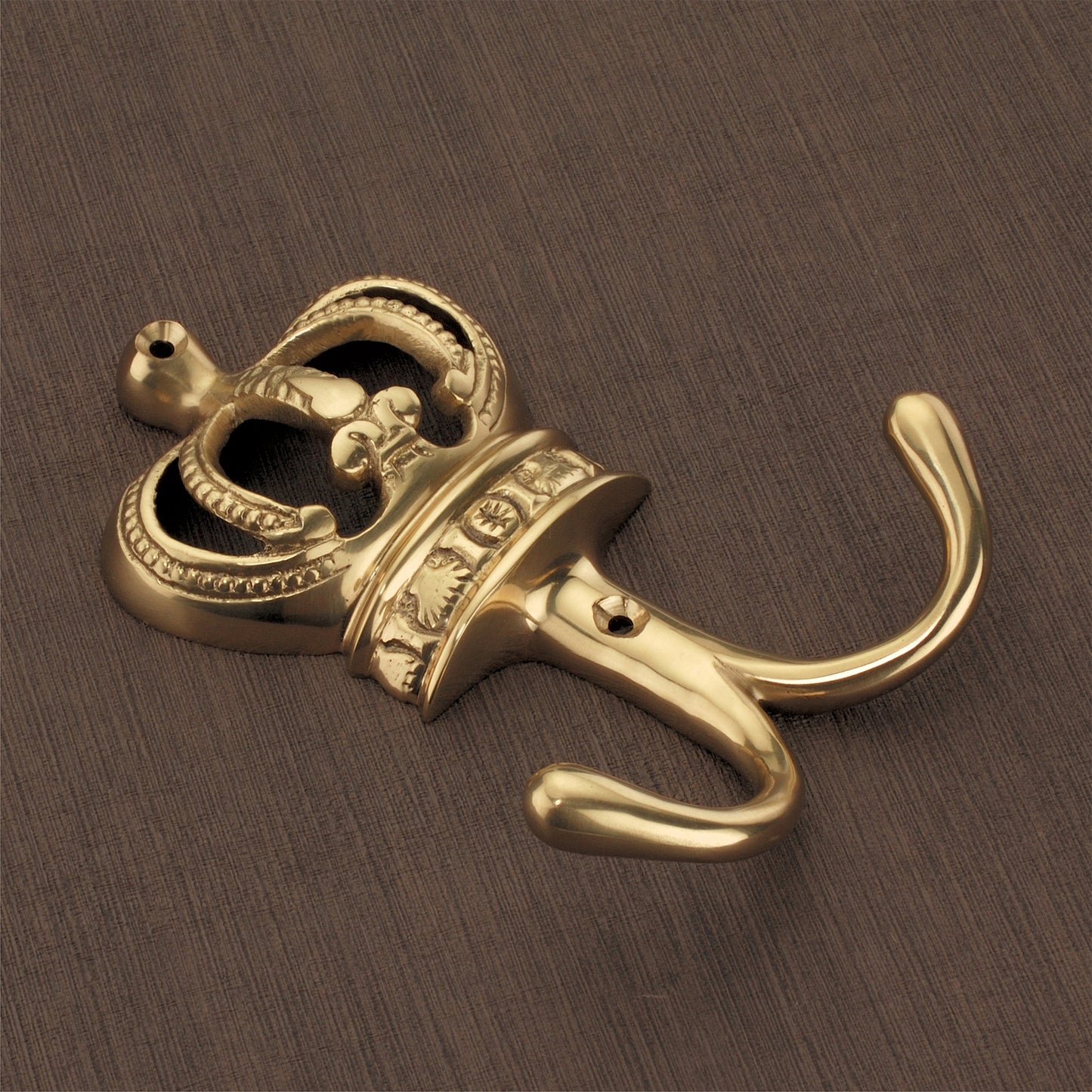 Crown Hook Polished Brass