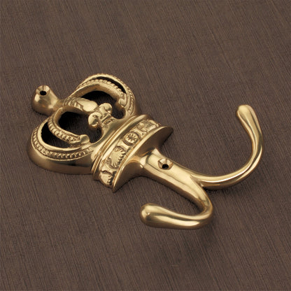 Crown Hook Polished Brass