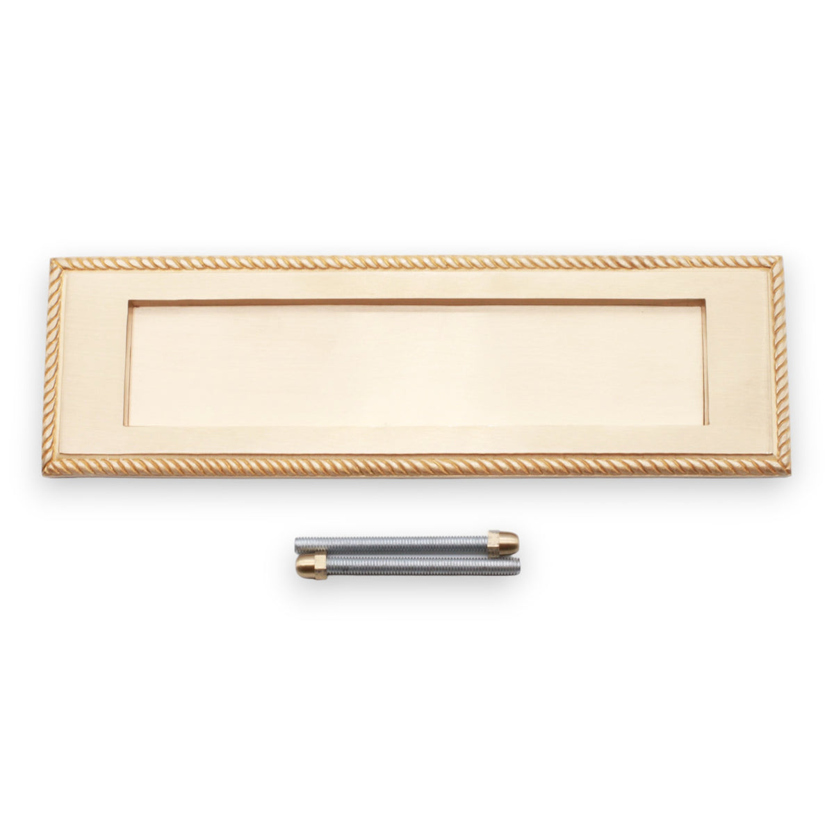 Georgian Letter Plate 250mm Satin Brass