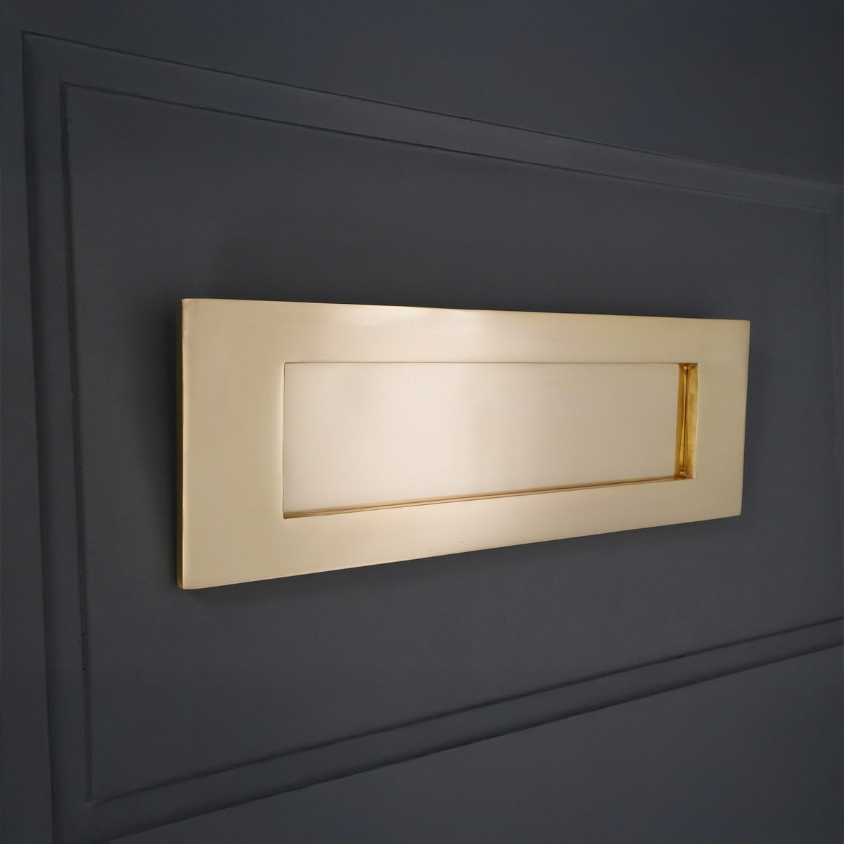 Victorian Letter Plate 300mm Polished Brass