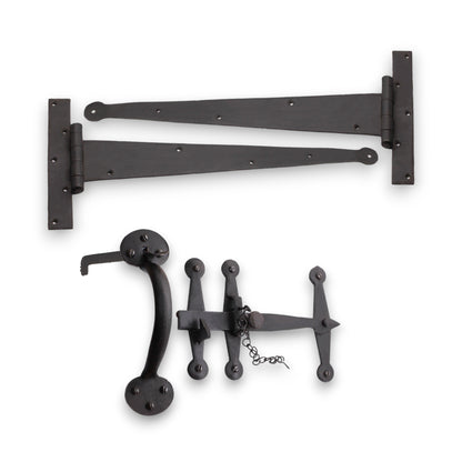 Heavy Duty Handforged Door Hardware Kit Beeswax