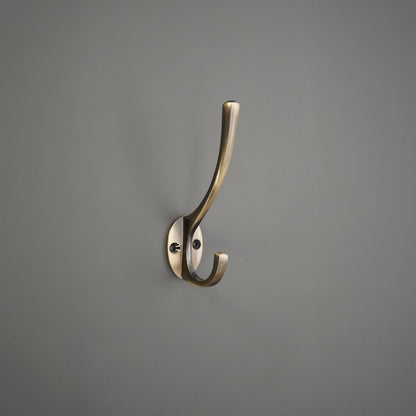 Victorian Coat Hook 115mm Antique Brass
