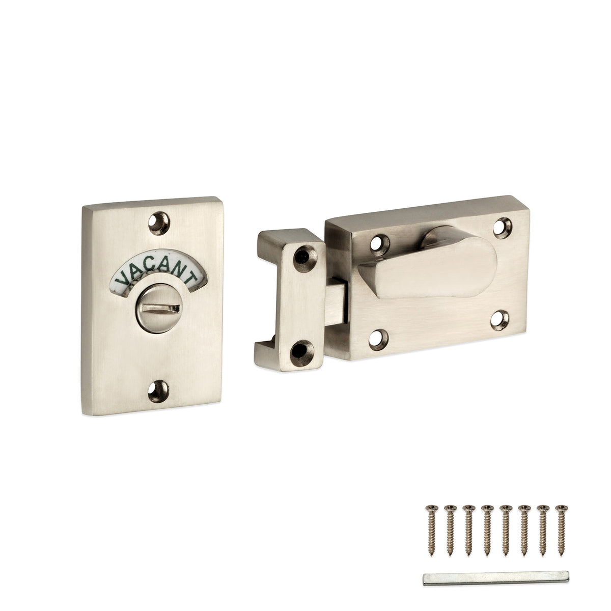 Indicator Bolt Latch Satin Nickel