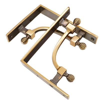 Beehive Small Shelf Bracket Aged Brass (Sold in Pairs)