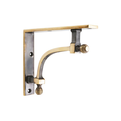 Beehive Medium Shelf Bracket Aged Brass (Sold in Pairs)