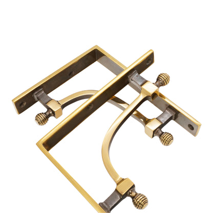 Beehive Medium Shelf Bracket Aged Brass (Sold in Pairs)