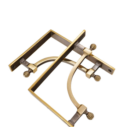Beehive Large Shelf Bracket Aged Brass (Sold in Pairs)