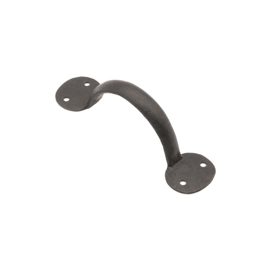 Iron Door Handle Penny End 6" - 150mm Beeswax