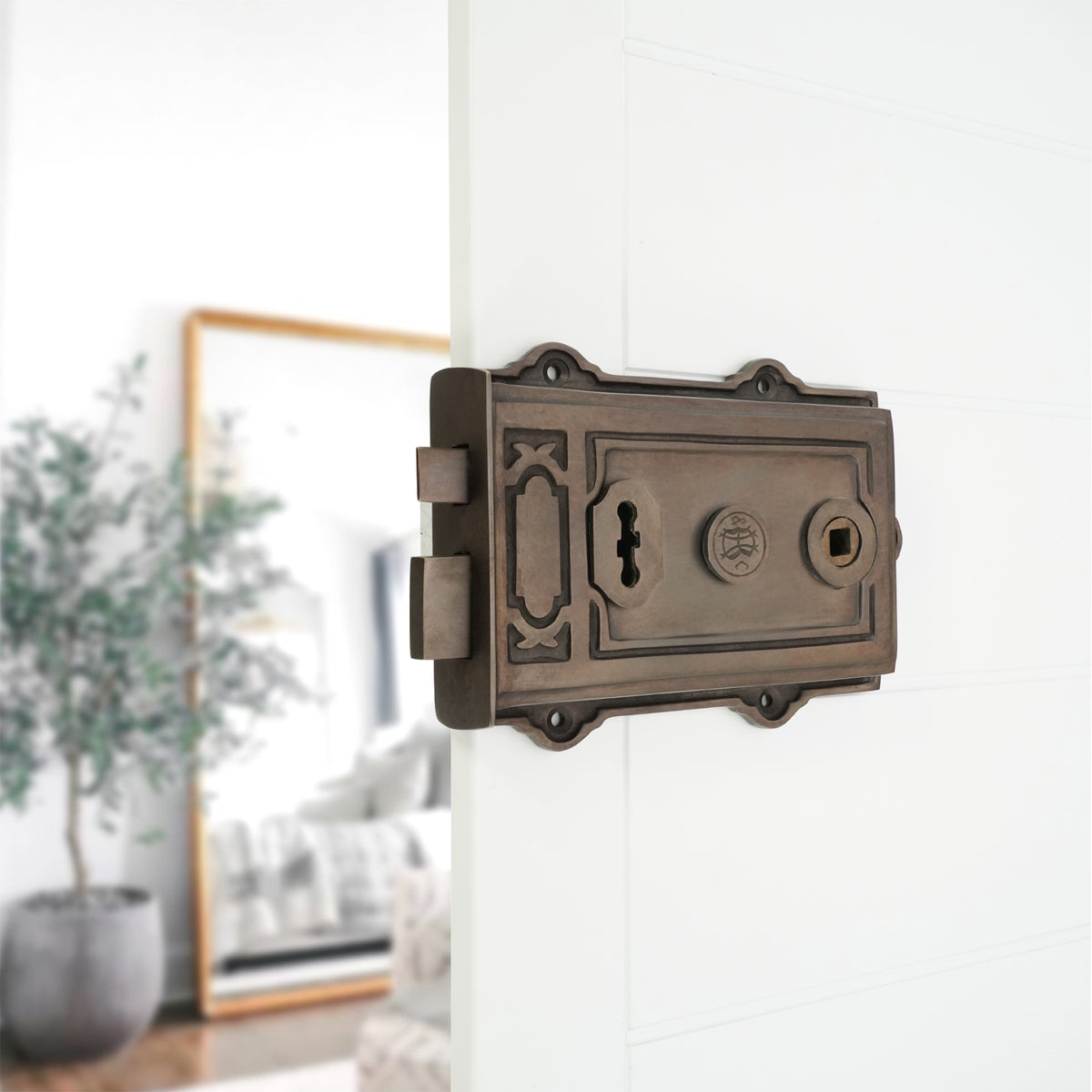 Davenport Rim Lock Aged Bronze