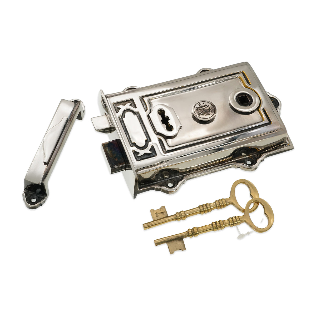 Davenport Rim Lock Aged Nickel