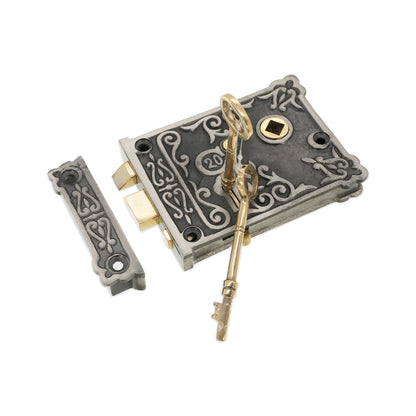 Floral Rim Lock Pewter