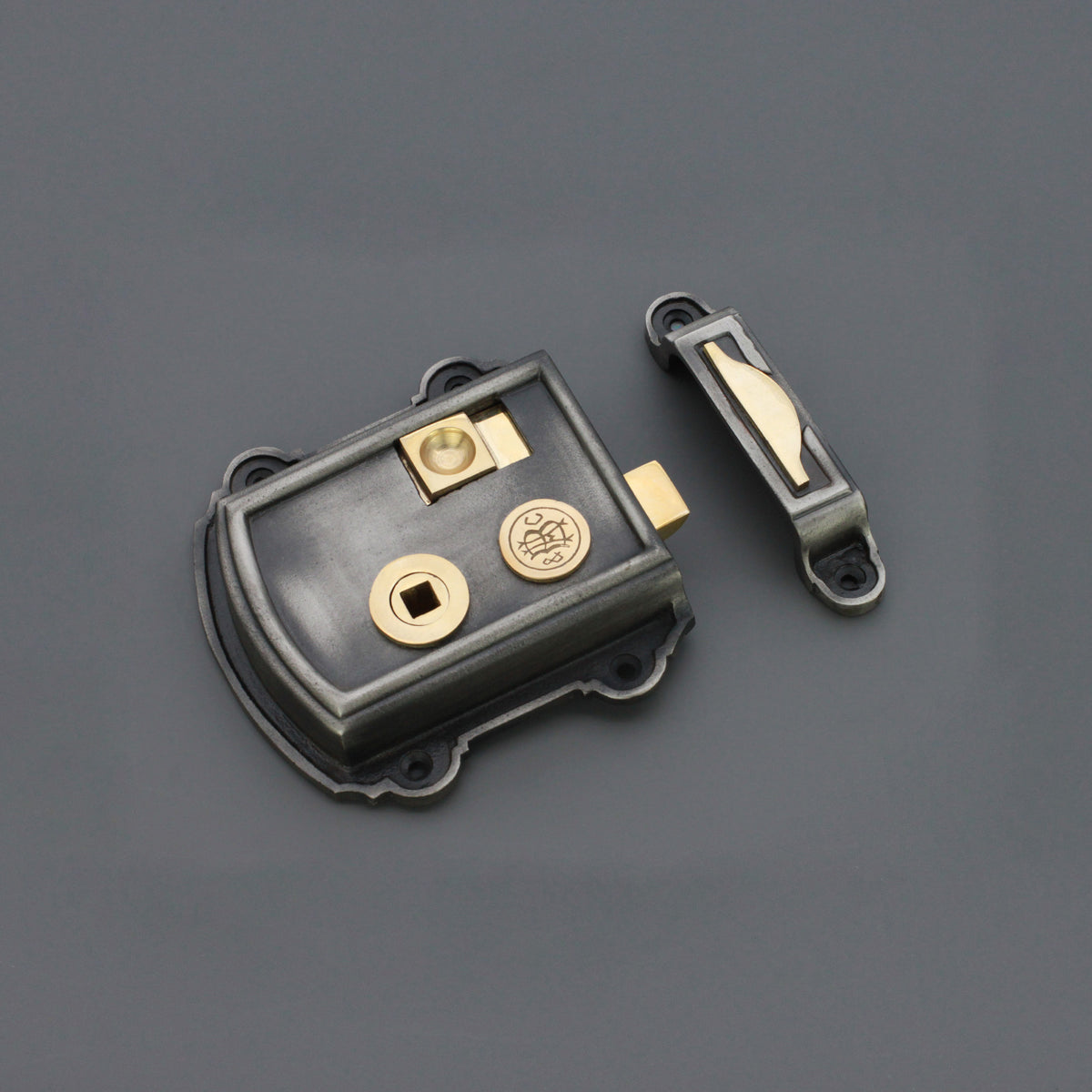 Victorian Rim Latch Pewter