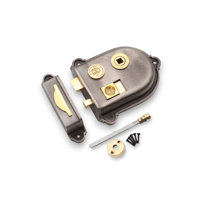Cromwell Rim Latch Pewter