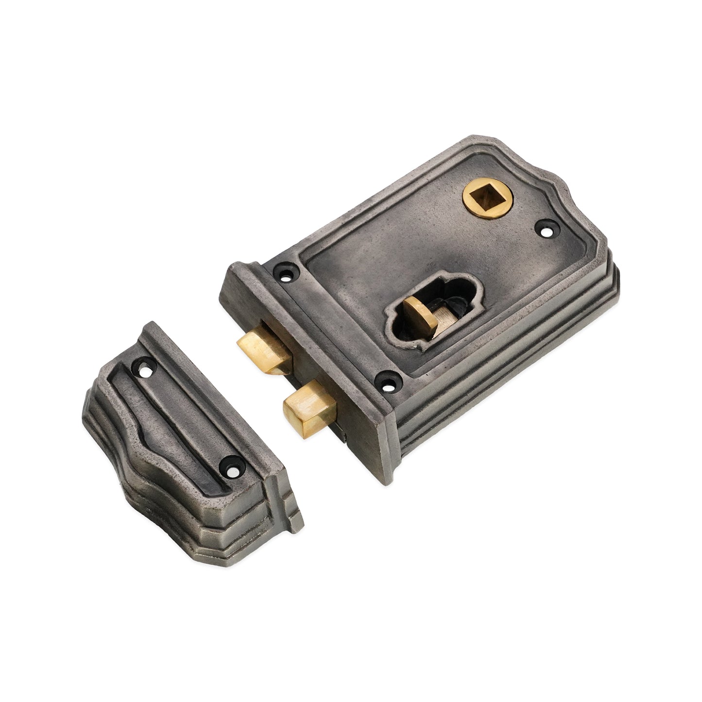 Gothic Rim Latch 105mm Pewter