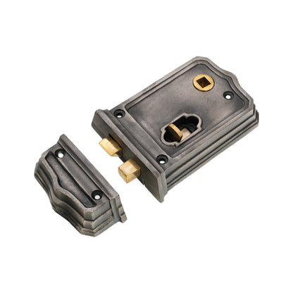 Gothic Rim Latch 105mm Pewter