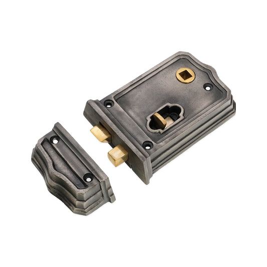 Gothic Rim Latch 105mm Pewter
