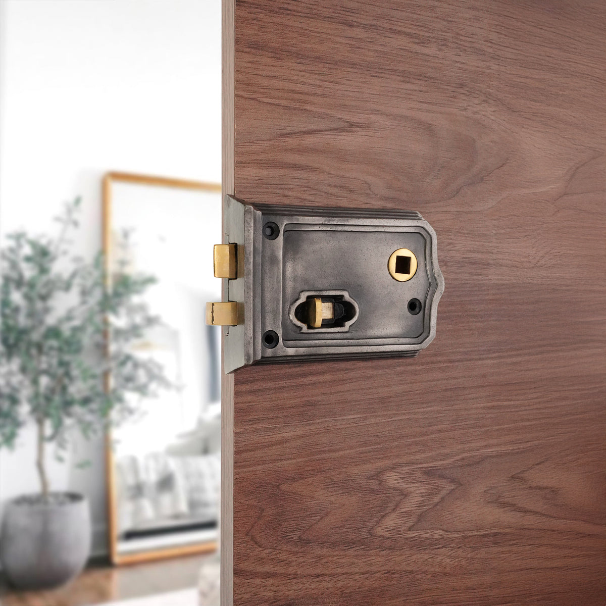 Gothic Rim Latch 105mm Pewter