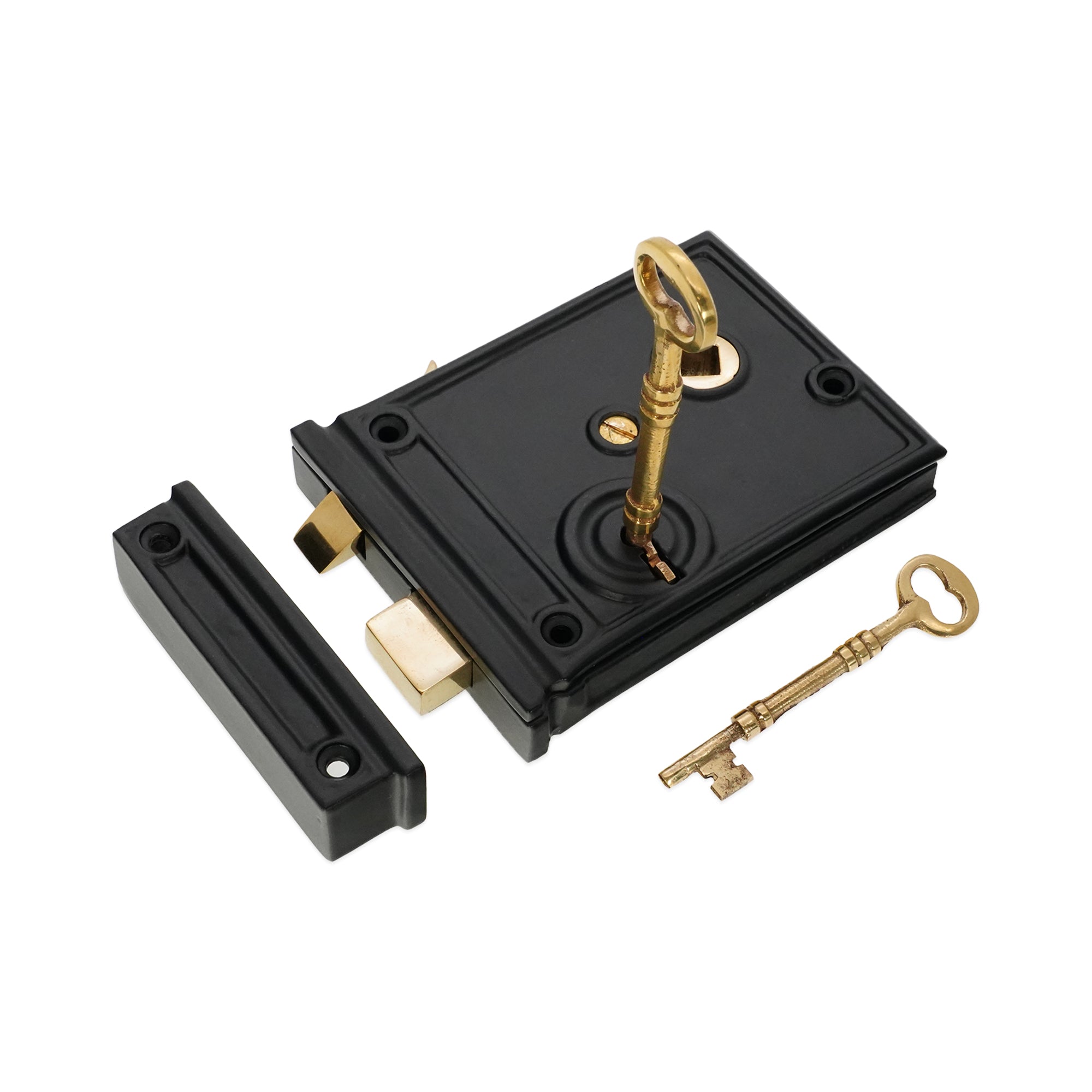 Horizontal Rim Lock Black – Interior Doors